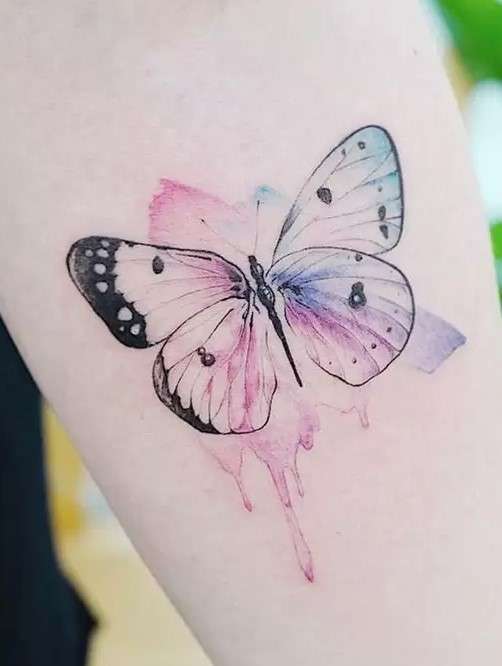 Whimsical butterfly tattoo paint