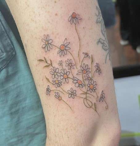 Whimsical Flower tattoo simple