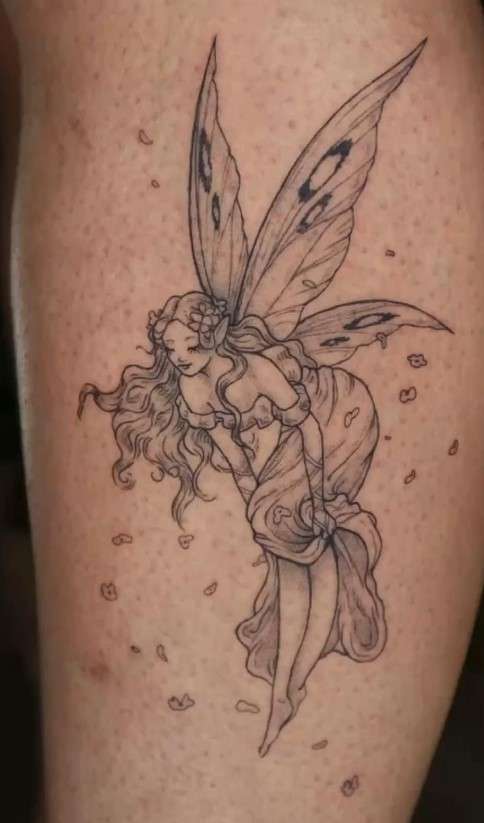 Whimsical princess Fairy tattoo