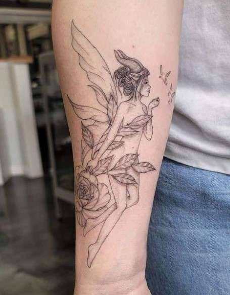 Whimsical wild Fairy tattoo