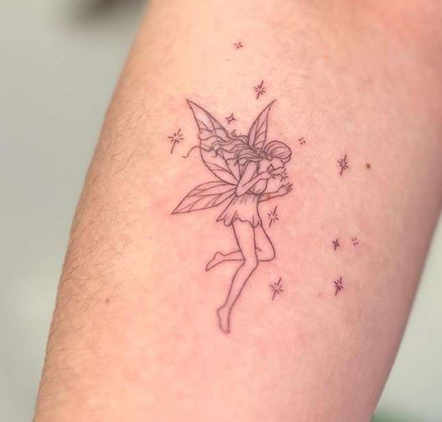 Whimsical Fairy stars tattoo
