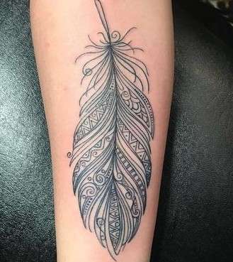  Mandala Whimsical feather tattoo