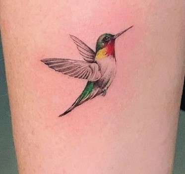 Whimsical Hummingbird tattoo style