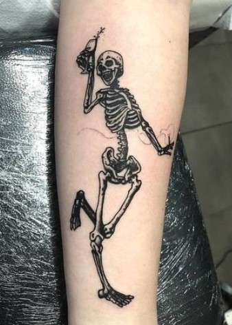 happy Danse Macabre tattoo sleeve
