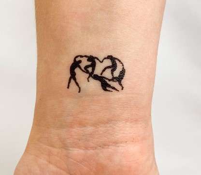 Matisse La Danse tattoo in black