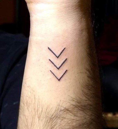 3 Line Tattoo arrow