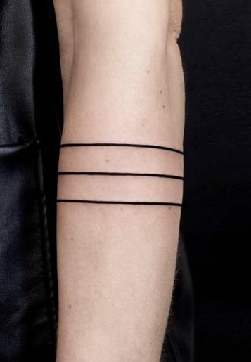 3 Line Tattoo on arm