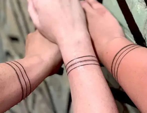 3 Line Tattoo for friends